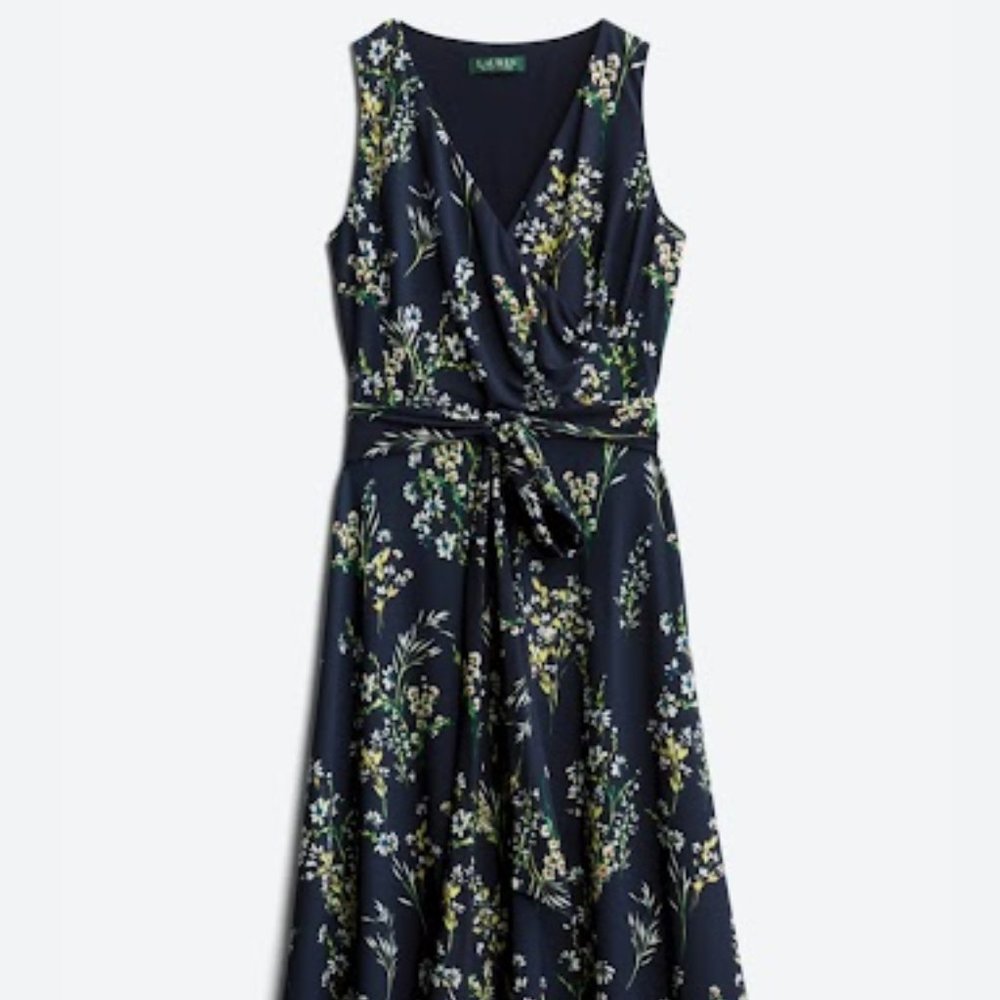 LAUREN RALPH LAUREN DRESSES Carana Faux Wrap Midi Dress